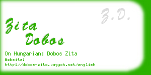 zita dobos business card